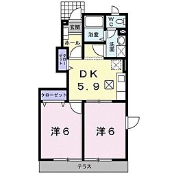 間取図画像 2DK