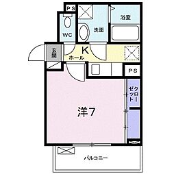 ユーアンドミーレジデンス東赤塚 1Kの間取図画像