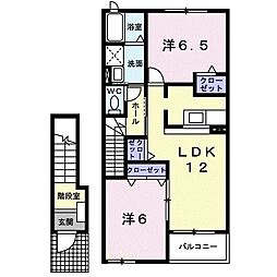 クレインアライト3 2LDKの間取図画像