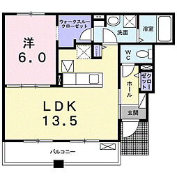ルラシオンN 1LDKの間取図画像
