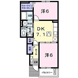 間取図画像 2DK