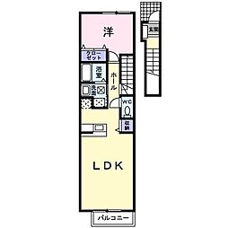 フラン・メゾン 1LDKの間取図画像