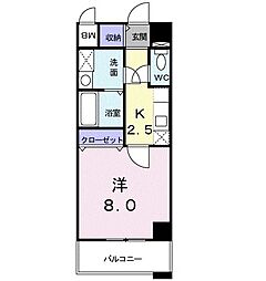 サニーレジデンス吉野 1Kの間取図画像