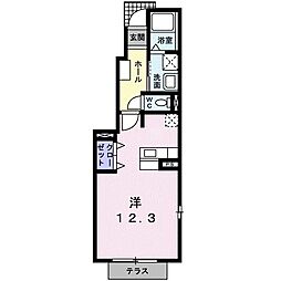 ローズマリー ワンルームの間取図画像