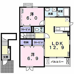 間取図画像 2LDK