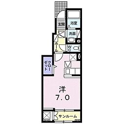 ミニョンガーデン3 ワンルームの間取図画像