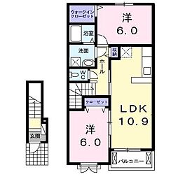 ノイオーベルグ 2LDKの間取図画像