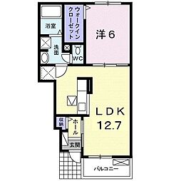 プランドール 1LDKの間取図画像