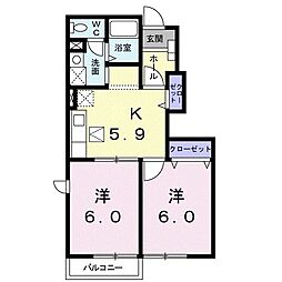 間取図画像 2K