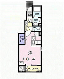 ラ・ルーチェ1 1Kの間取図画像