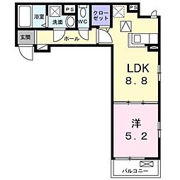 メゾンルミネ中町 1LDKの間取図画像