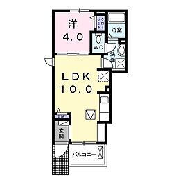 セテンタ・ｉ 1階1LDKの間取り