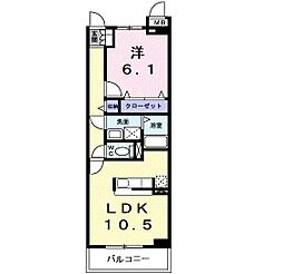 ル・レクチェ 1LDKの間取図画像