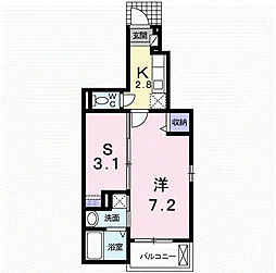 まほら 1SKの間取図画像