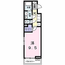 スクエア名東4 1Kの間取図画像