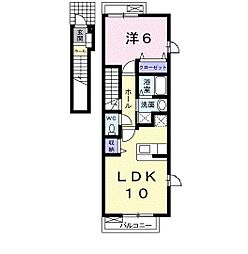 フォルシュG 1LDKの間取図画像