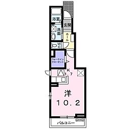 ハーレー坂之上 1Kの間取図画像