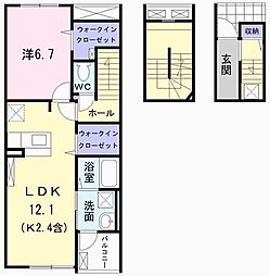 メゾンエレガンテ 1LDKの間取図画像