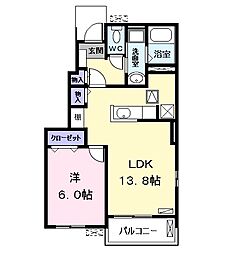 スウィート　ヴィラ 1階1LDKの間取り