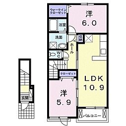 エターナル2A 2LDKの間取図画像