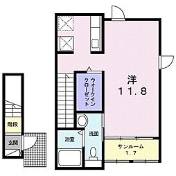 ラルーチェ ワンルームの間取図画像