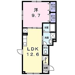 コートK 1LDKの間取図画像
