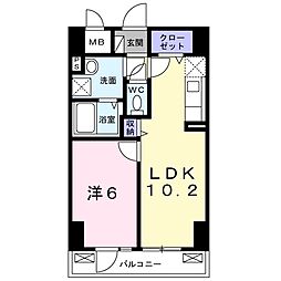 シオン八王子 1LDKの間取図画像