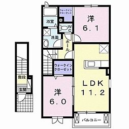 サニーハウス 2LDKの間取図画像