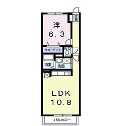 マントヴァーニ 3階1LDKの間取り