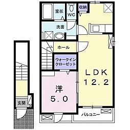 サントレンチホームズ 2階1LDKの間取り