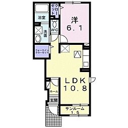 サンフェスタ 1LDKの間取図画像