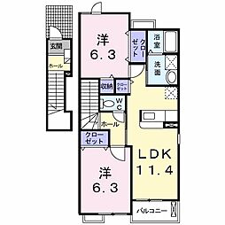 ブリーゼ 2LDKの間取図画像