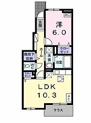 フィレール 1LDKの間取図画像