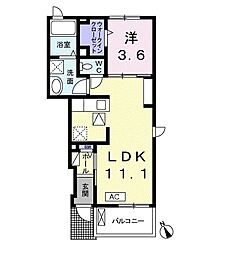 REA光 1LDKの間取図画像