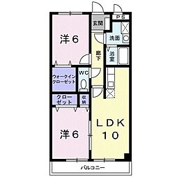 ボヌール1 2LDKの間取図画像
