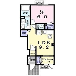 エスペランサ・M2 1LDKの間取図画像