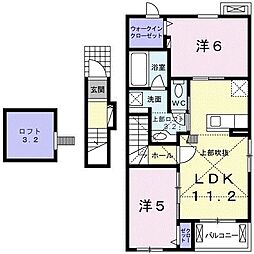 グレイスパレス 2LDKの間取図画像