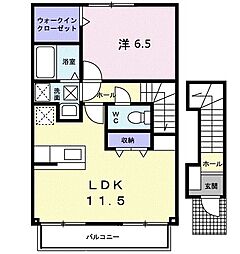 ドルチェローザ1 1LDKの間取図画像