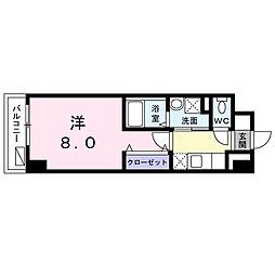 ピッコロマジオーネ 1Kの間取図画像