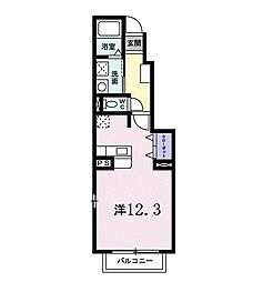 アドラブールB ワンルームの間取図画像