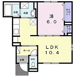 グラード2 1LDKの間取図画像