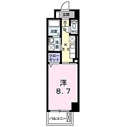 プルミエールレーブ 1Kの間取図画像