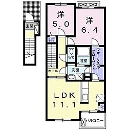 フォーエバー千寿 2LDKの間取図画像