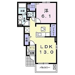 メゾン・プリティ・ギトー 1LDKの間取図画像