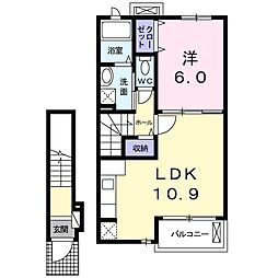スパニッシュ・モス 1LDKの間取図画像