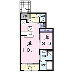 アン・ソレイユ 1LDKの間取図画像