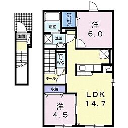 メゾン・フェリス 2LDKの間取図画像