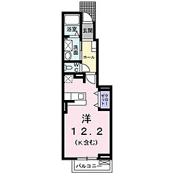 ヌーベルヴァーグ ワンルームの間取図画像