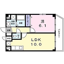 グランデアルベロ 1LDKの間取図画像
