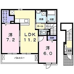 アクアパレス 2LDKの間取図画像